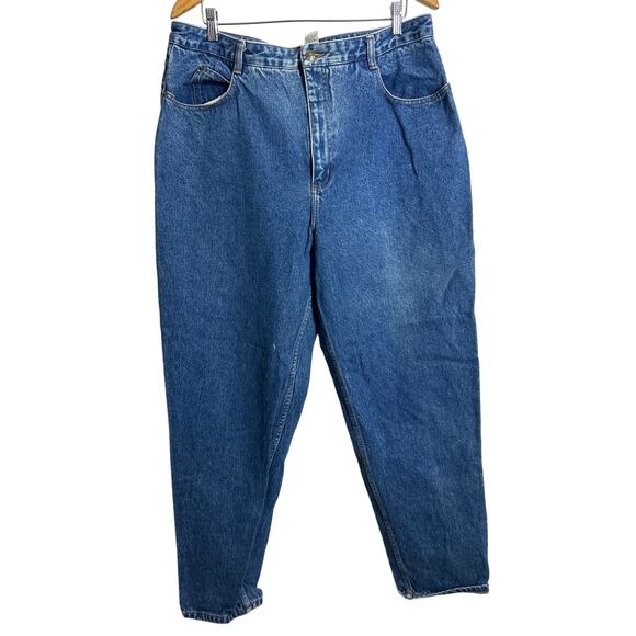 Vintage Talbots Jeans 20 Mom Light Wash Blue Denim Tapered High Waist - Picture 1 of 13